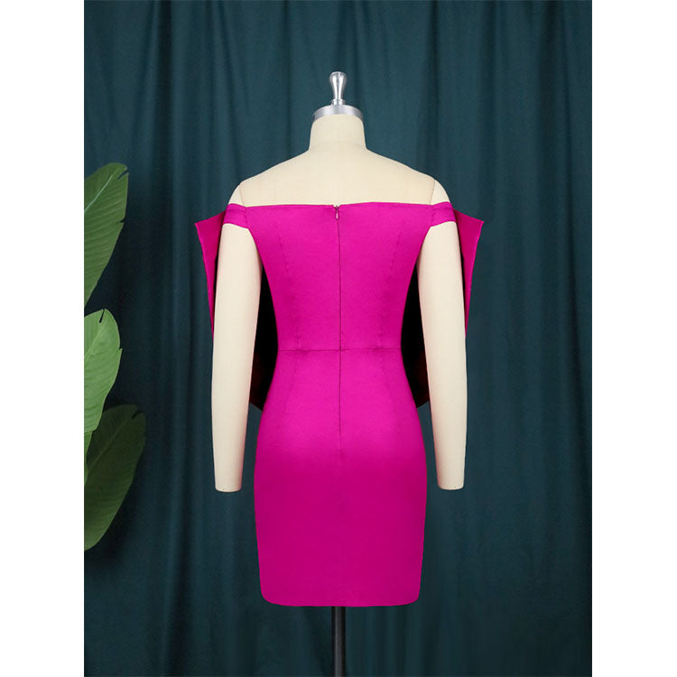 Bandeau 3D Bowknot Pink Mini Dress