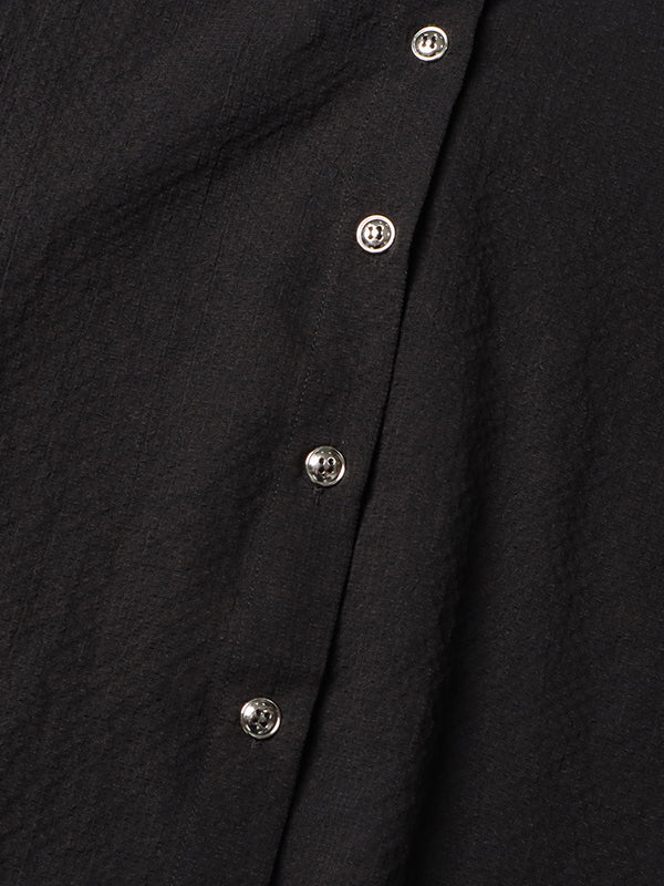 Belted Buttoned Long Sleeves Loose Lapel Shirt Dress Mini Dresses