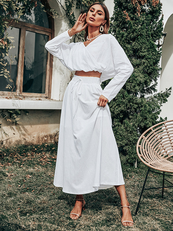 White Long Sleeves Suit