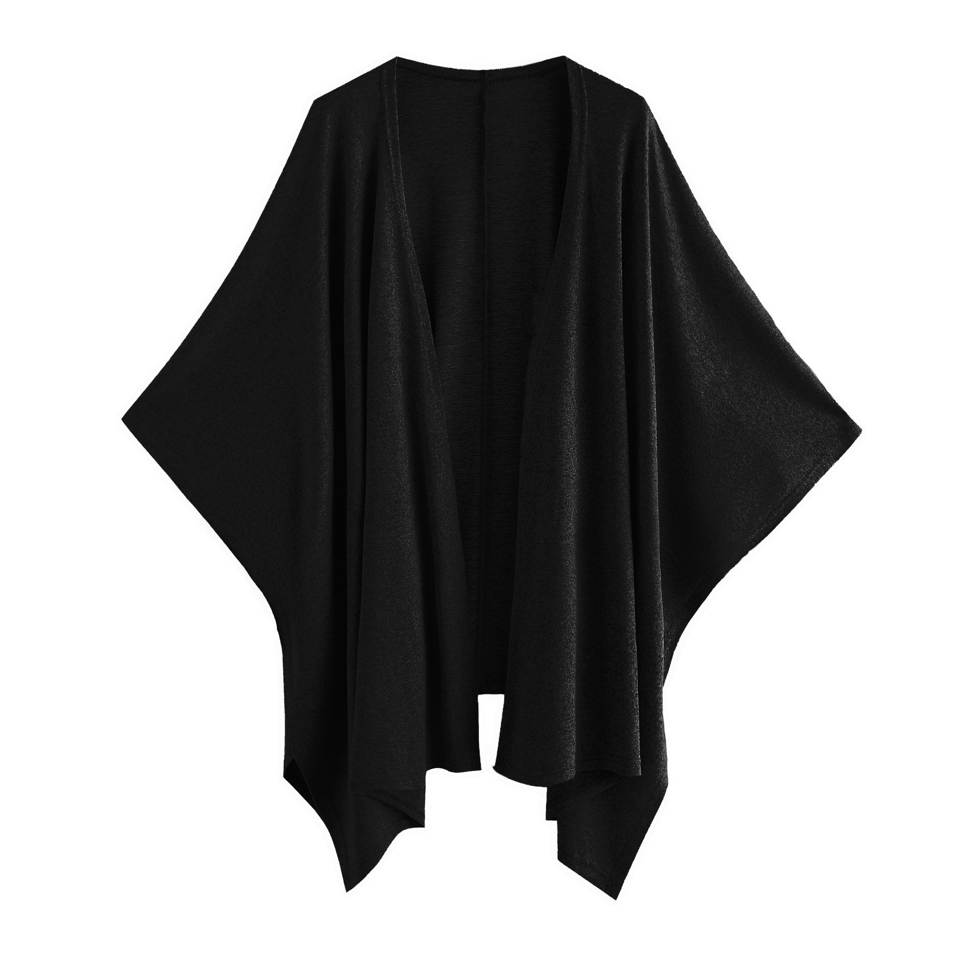 Knitted Bat Sleeve Solid Color Top