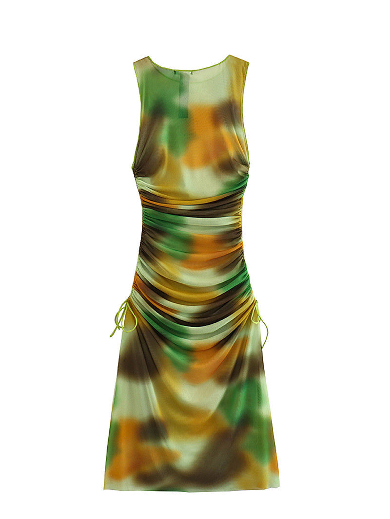 Tulle Printed Dress
