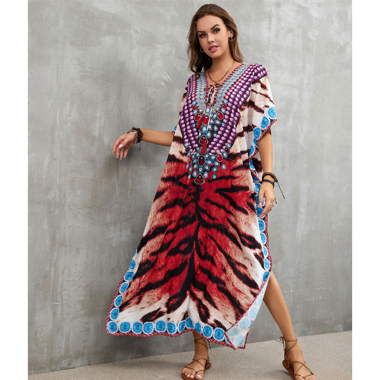Printed Beach Holiday Cover Up