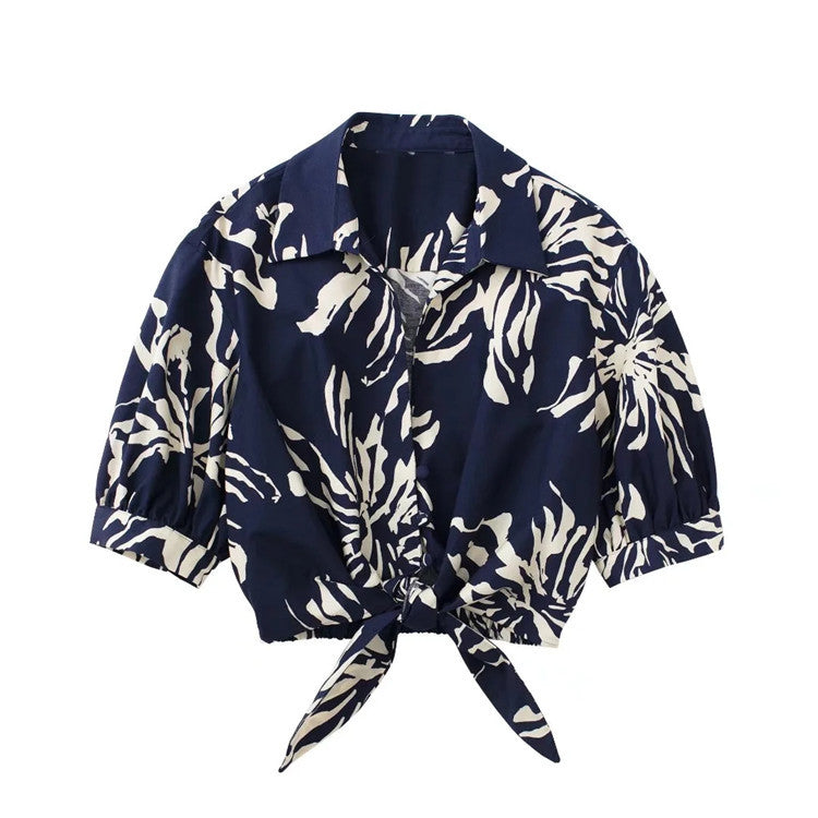 Flaxmaker Casual Printed Shirt and Skirt