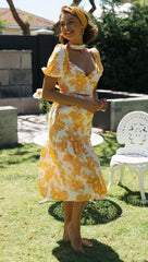 Puff Sleeve Printed Dress