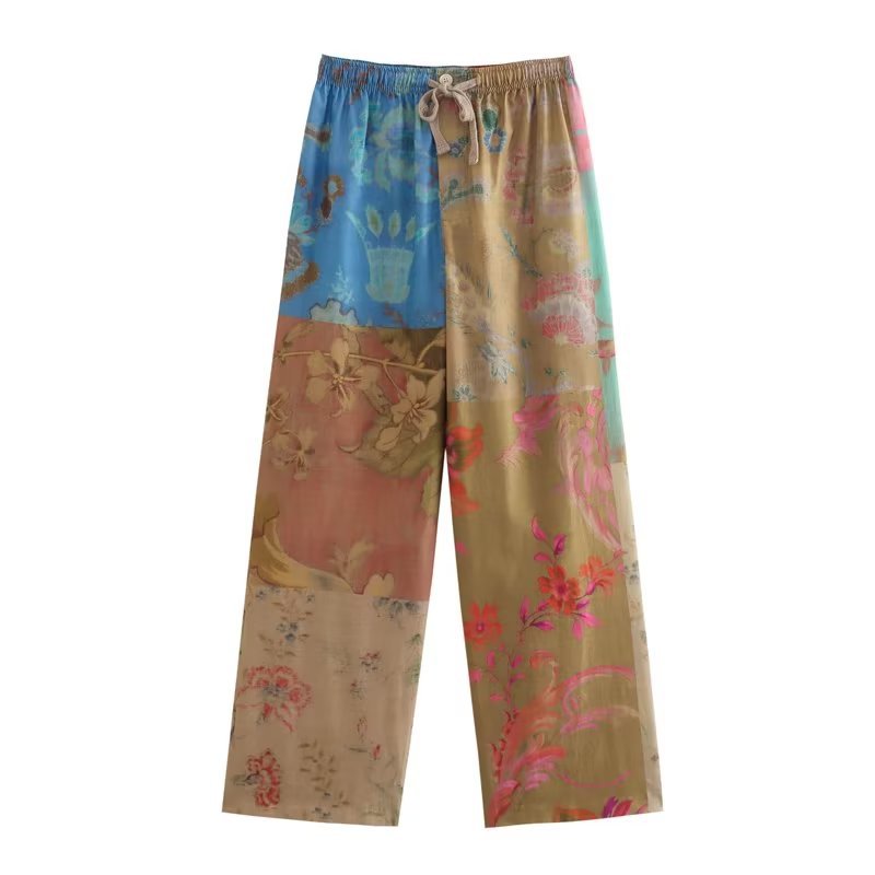 Ethnic Print Shirt and Pants Two Piece Set Flaxmaker