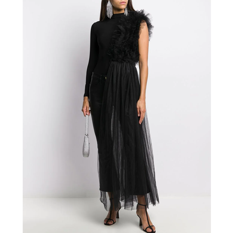 Flaxmaker Stereoscopic Yarn Breast Top Two Piece Set
