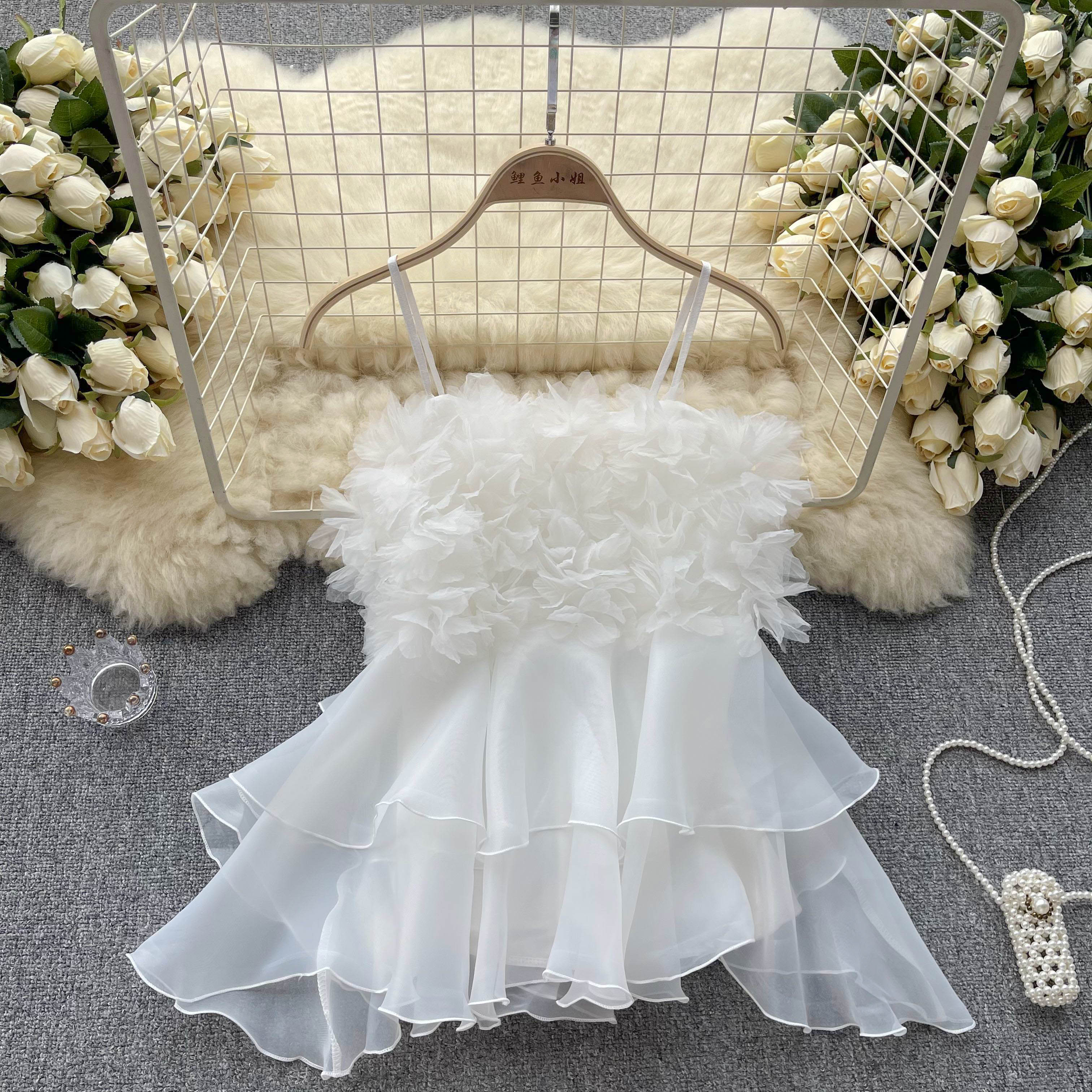 Sweet 3D Flower Organza Top