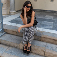 Fashion Plaid Printed Top and Pants Set