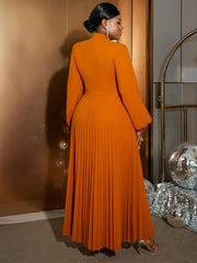 Plus Size Cutout Puff sleeve Dress