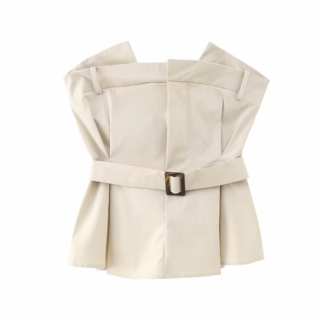 New Spring Waistband Strapless Top Suit