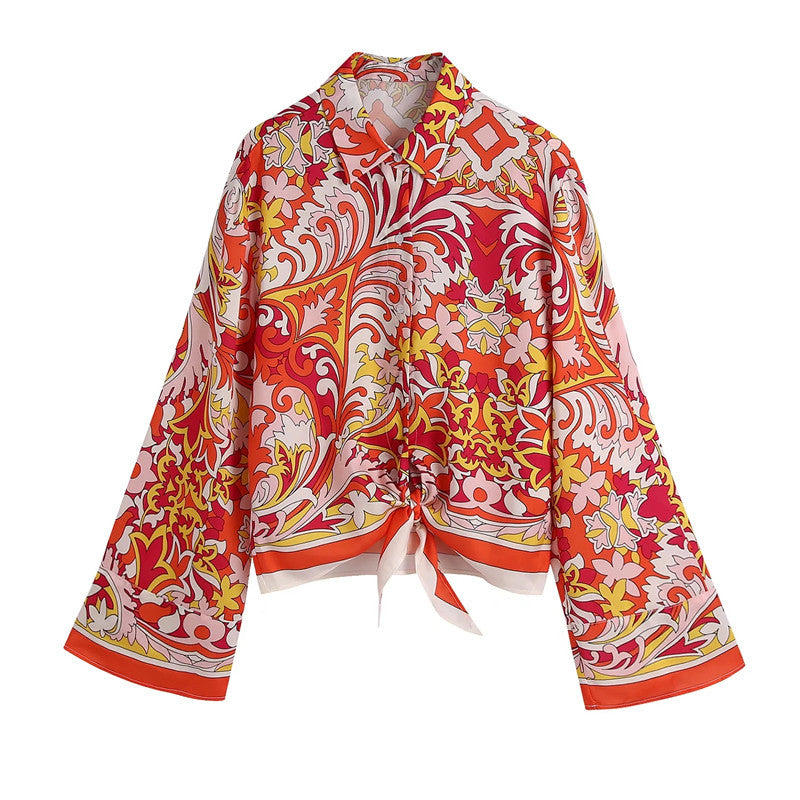 Printed Two Piece Shirt and Shorts Sets Flaxmaker