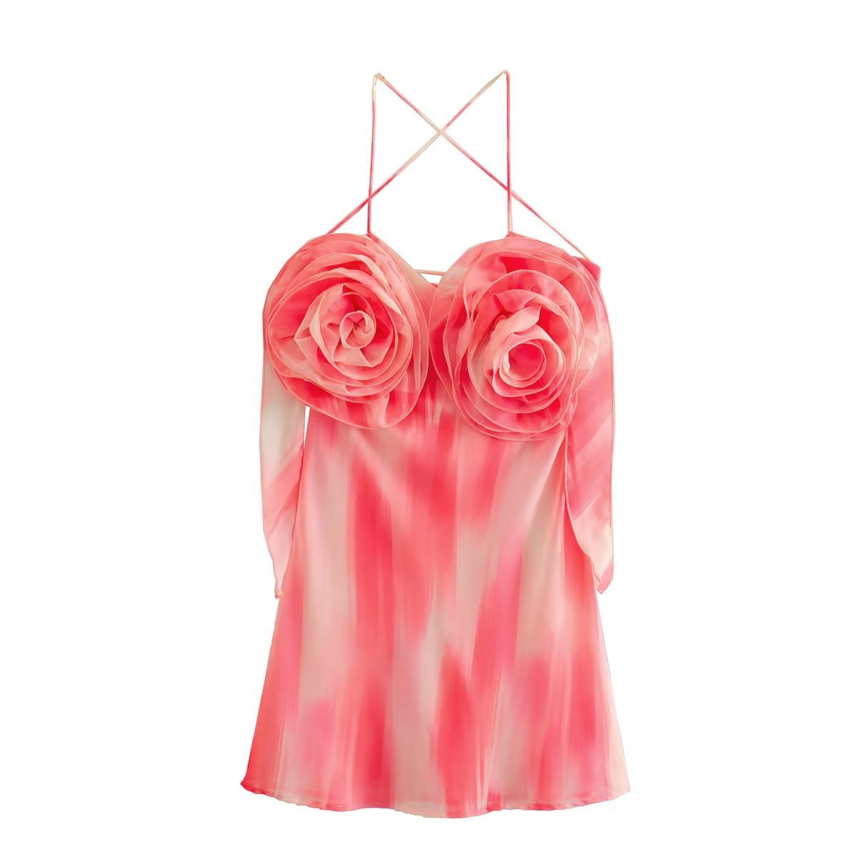 Sling 3D Flower Mini Dress