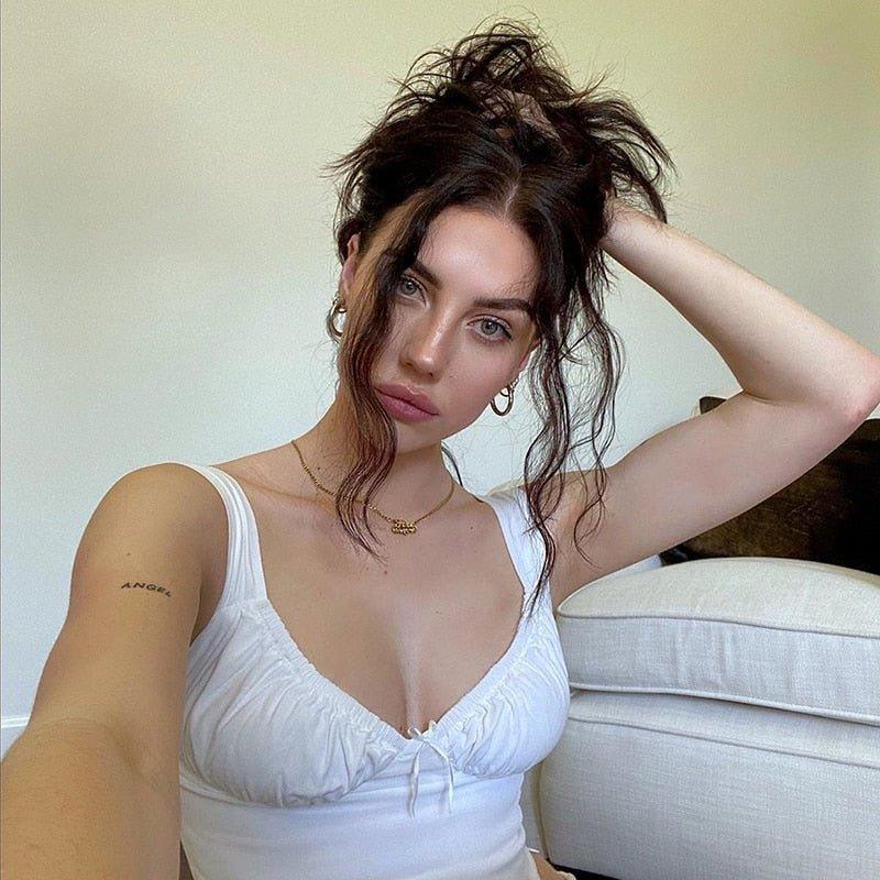 Hazel Milkmaid Ruched Top