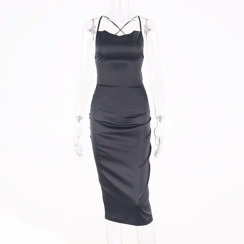 Matilda Satin lace up Dress
