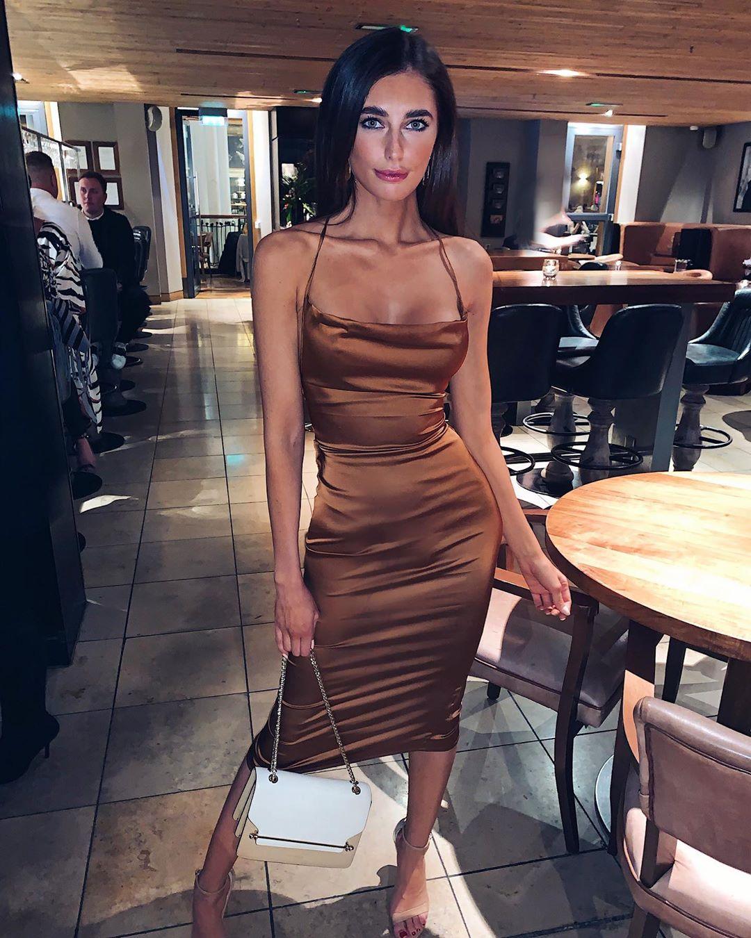 Matilda Satin lace up Dress
