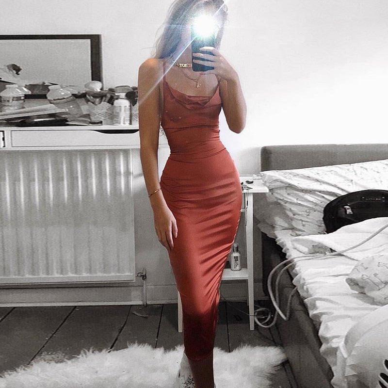 Matilda Satin lace up Dress