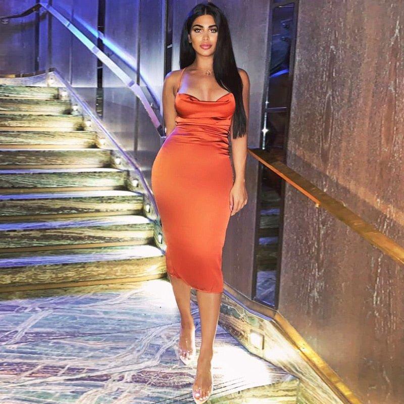 Matilda Satin lace up Dress