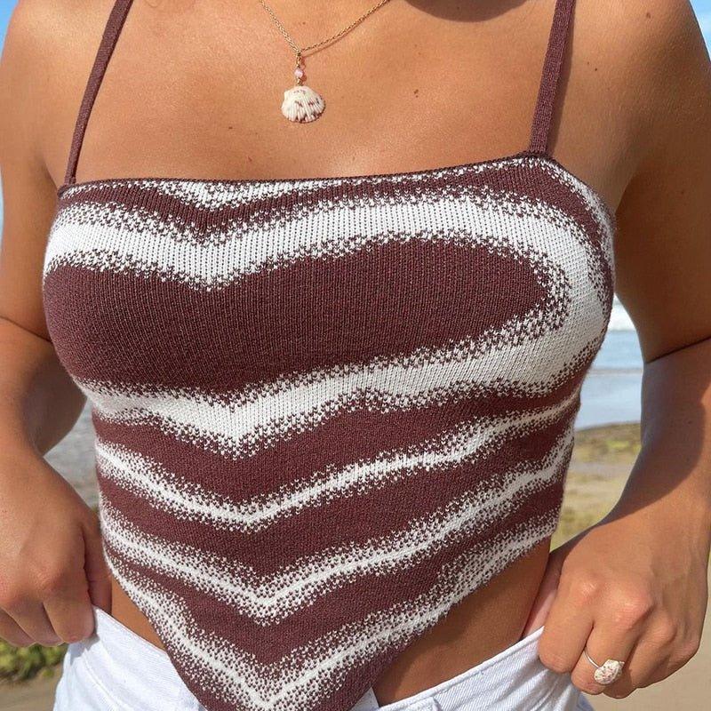 Penelope Heart Print Knitted Top
