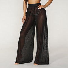 See Through Boho Wide Leg Pants