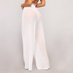 See Through Boho Wide Leg Pants