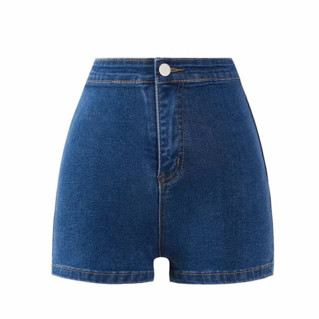 High Waist Thin Skinny Hips Denim Shorts