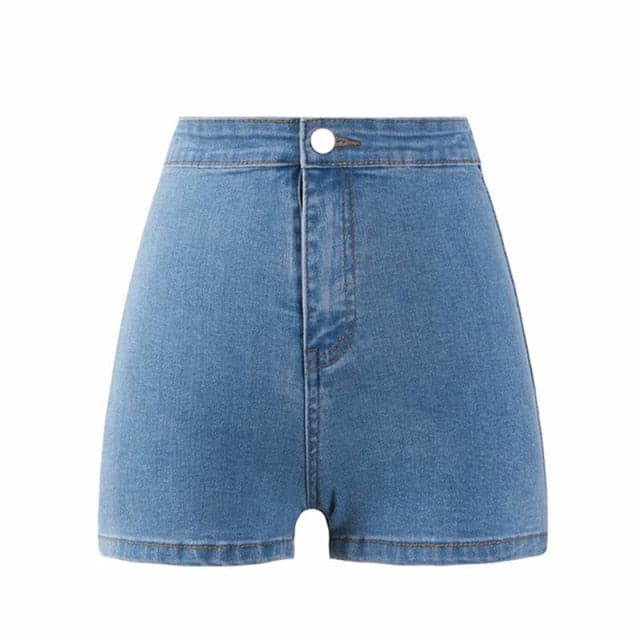 High Waist Thin Skinny Hips Denim Shorts