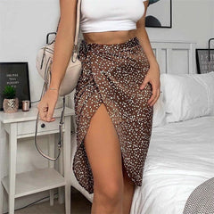 High waist Party Casual Wraps Skirts