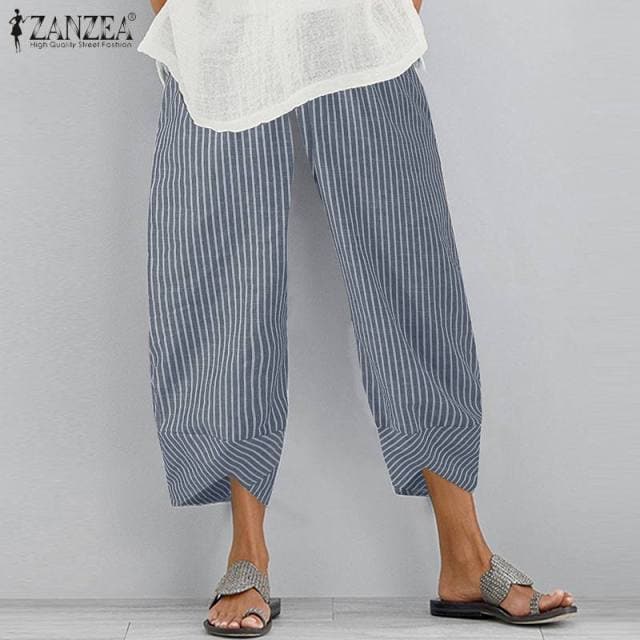 Vintage Cotton Linen Wide Leg Pants