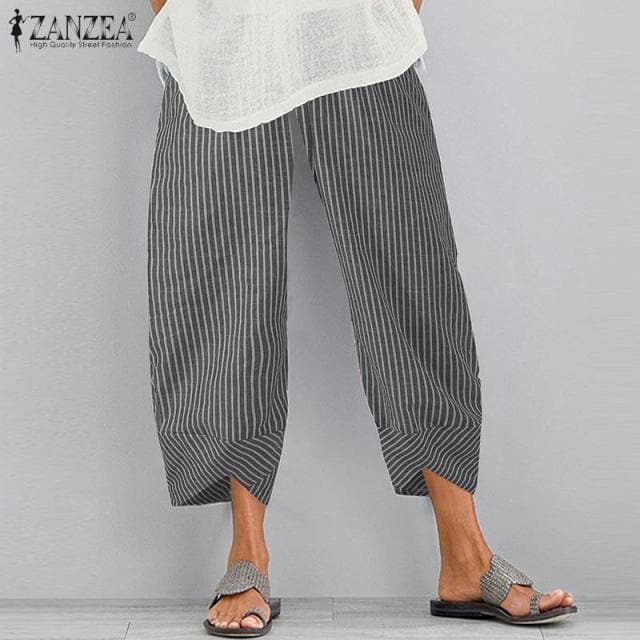 Vintage Cotton Linen Wide Leg Pants