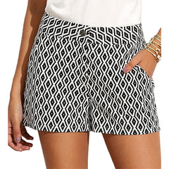 Woman Fashion Mid Waist Casual Shorts