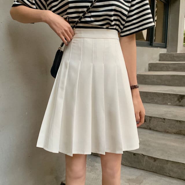 High Waist Pleated Skirts