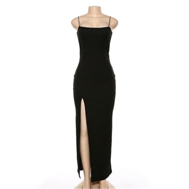 Backless  Strap Split Summer Dress