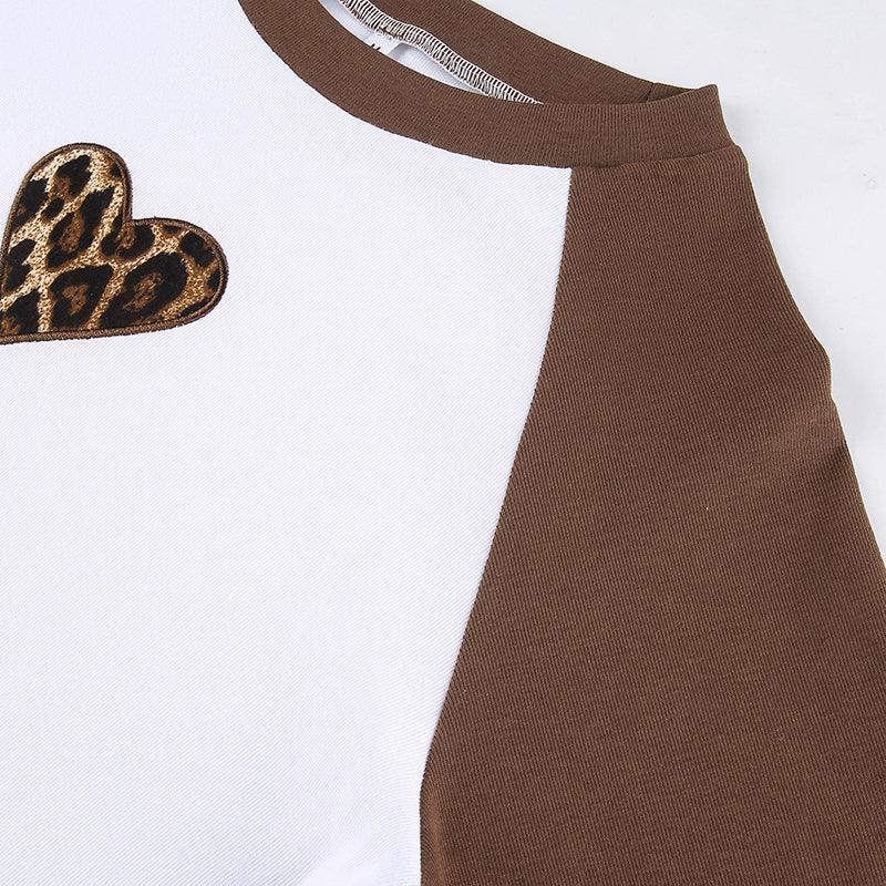 Rachel Brownary Heart Full-Sleeve Crop Top