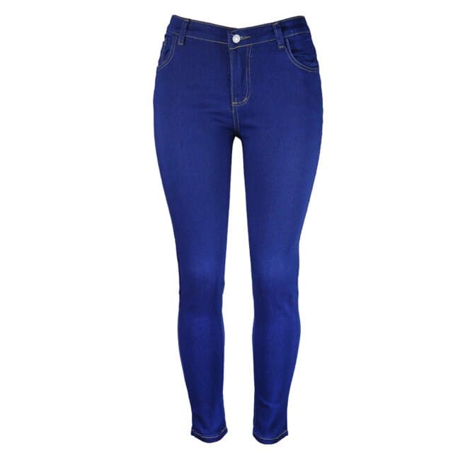 Middle Waist Button Wash Hip Lift Jegging Jeans Genie Slim Fashion  Large Small Leg Pockets Woman Fitness  Pants