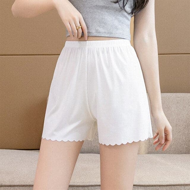 Wave hem boxing pants loose outer shorts underwear skirt safety shorts striped seamless underwear