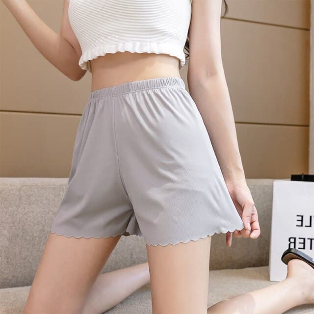 Wave hem boxing pants loose outer shorts underwear skirt safety shorts striped seamless underwear