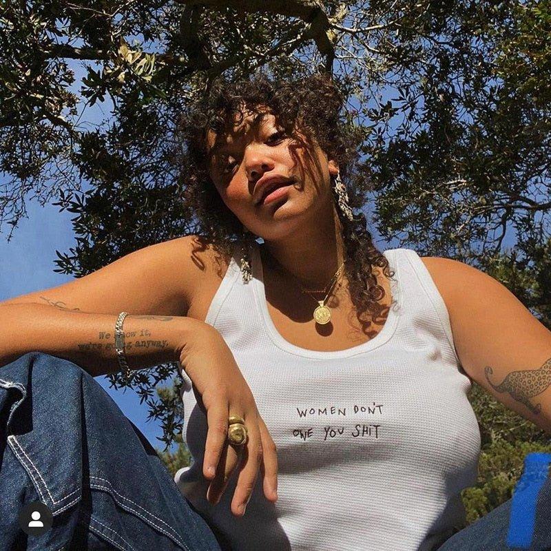 "don't owe you shit" Tank Top