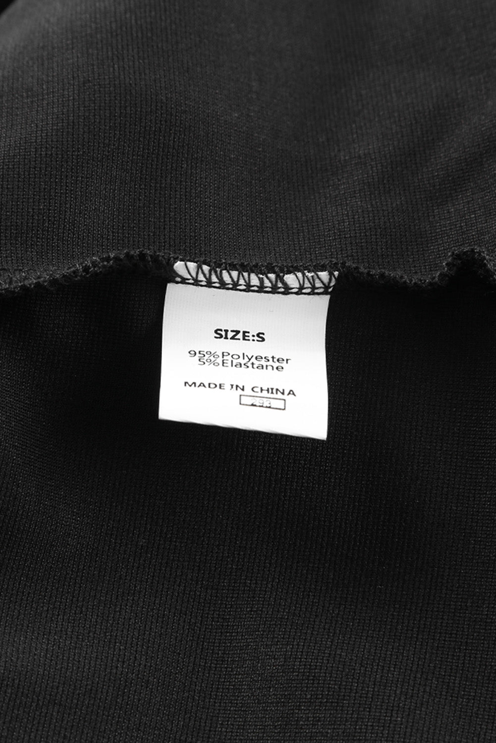 Black Sequin Fringes V Neck Long Sleeve Jumpsuit