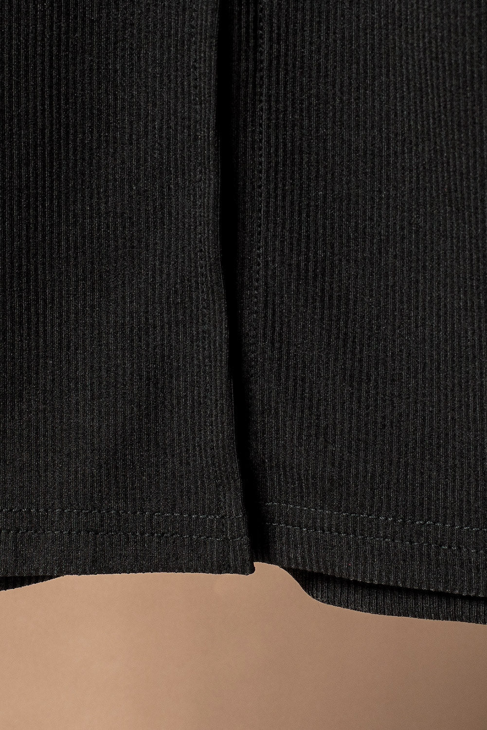 Black Tie Front Knit Midi Dress