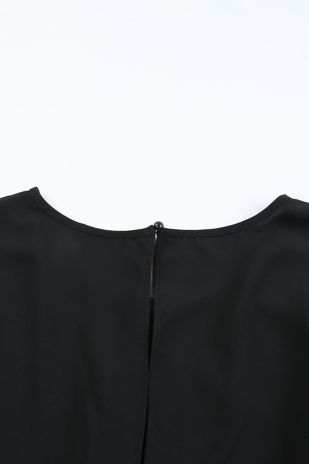 Black Zipper Front Slit Back Short Sleeve Plus Size Romper