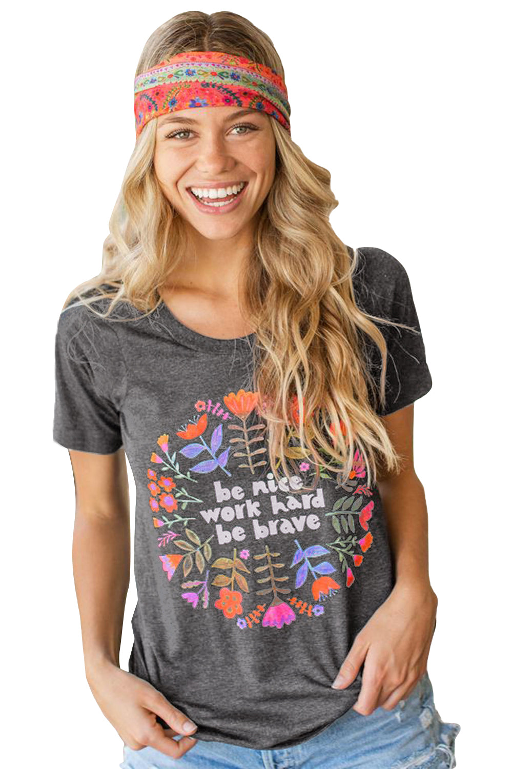 Casual Floral Graphic Tee
