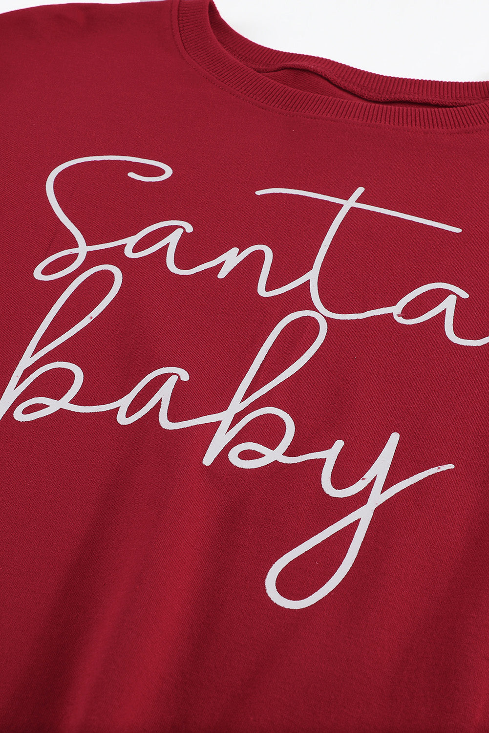 Christmas Santa Baby Print Pullover Sweatshirt