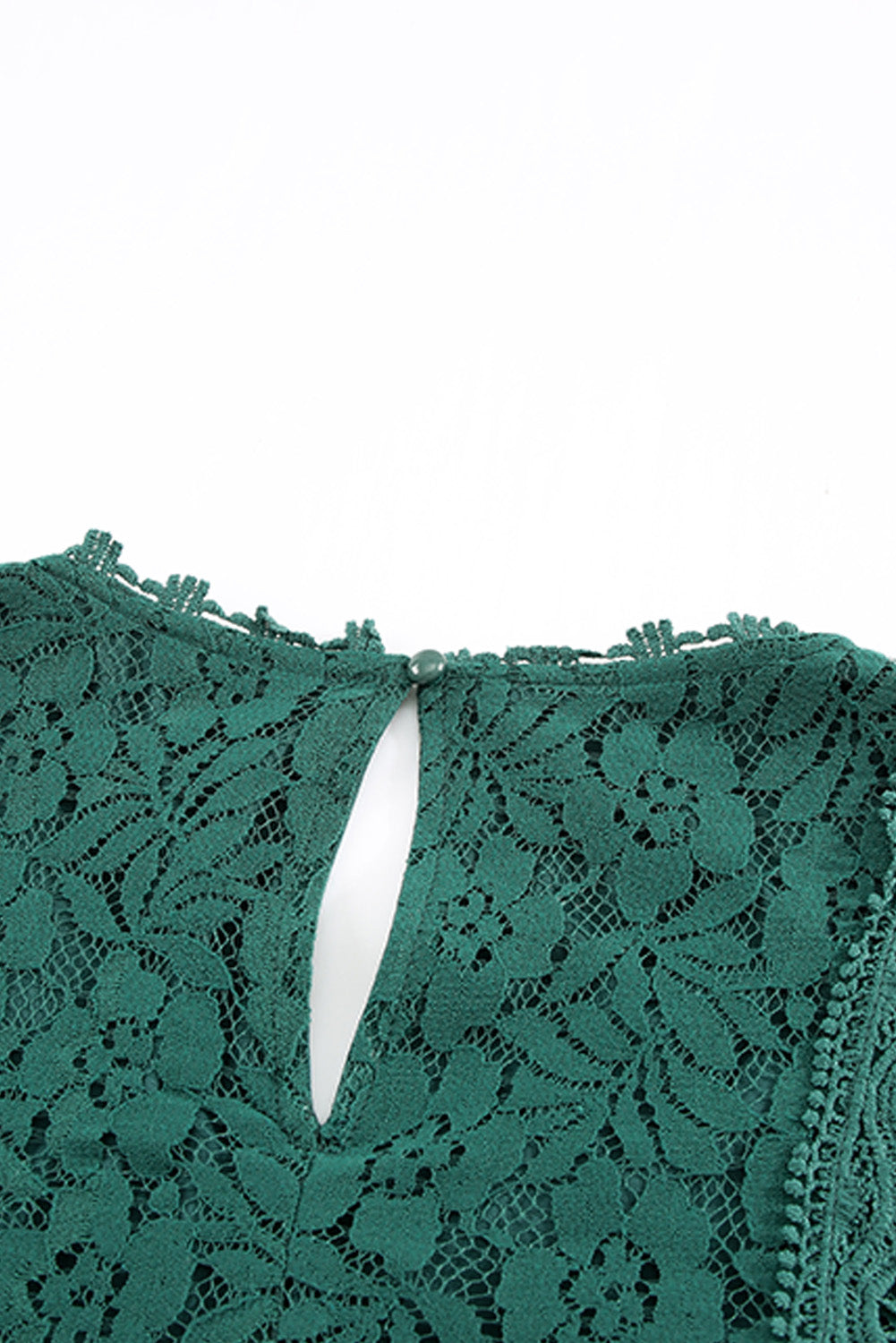Floral Lace Mesh Crochet Long Sleeve Top
