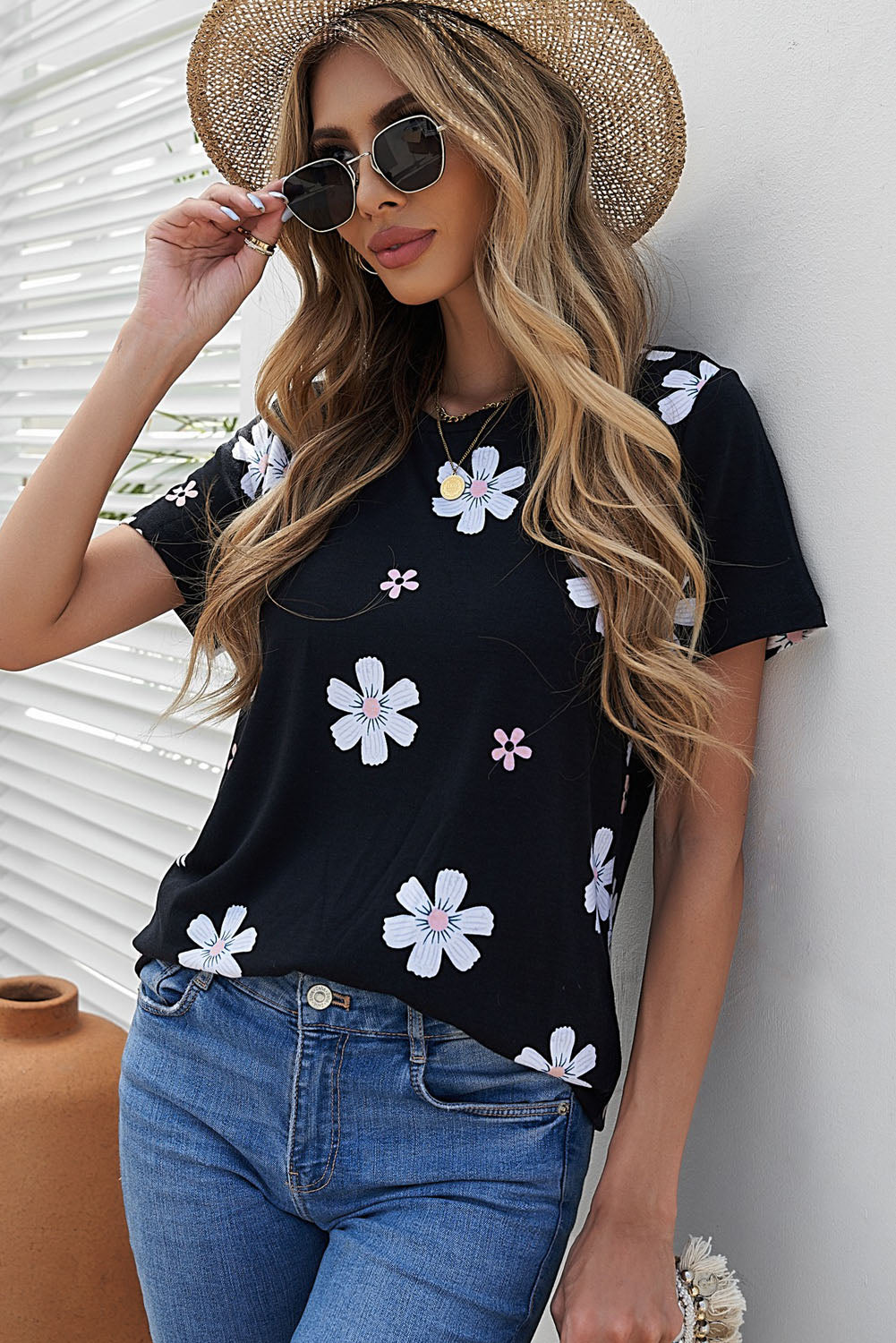Floral Pattern T-Shirt