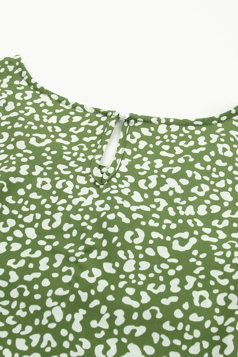 Green Plus Size Leopard Tassel Dress