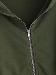 Hooded Drop Shoulder Belted Coat