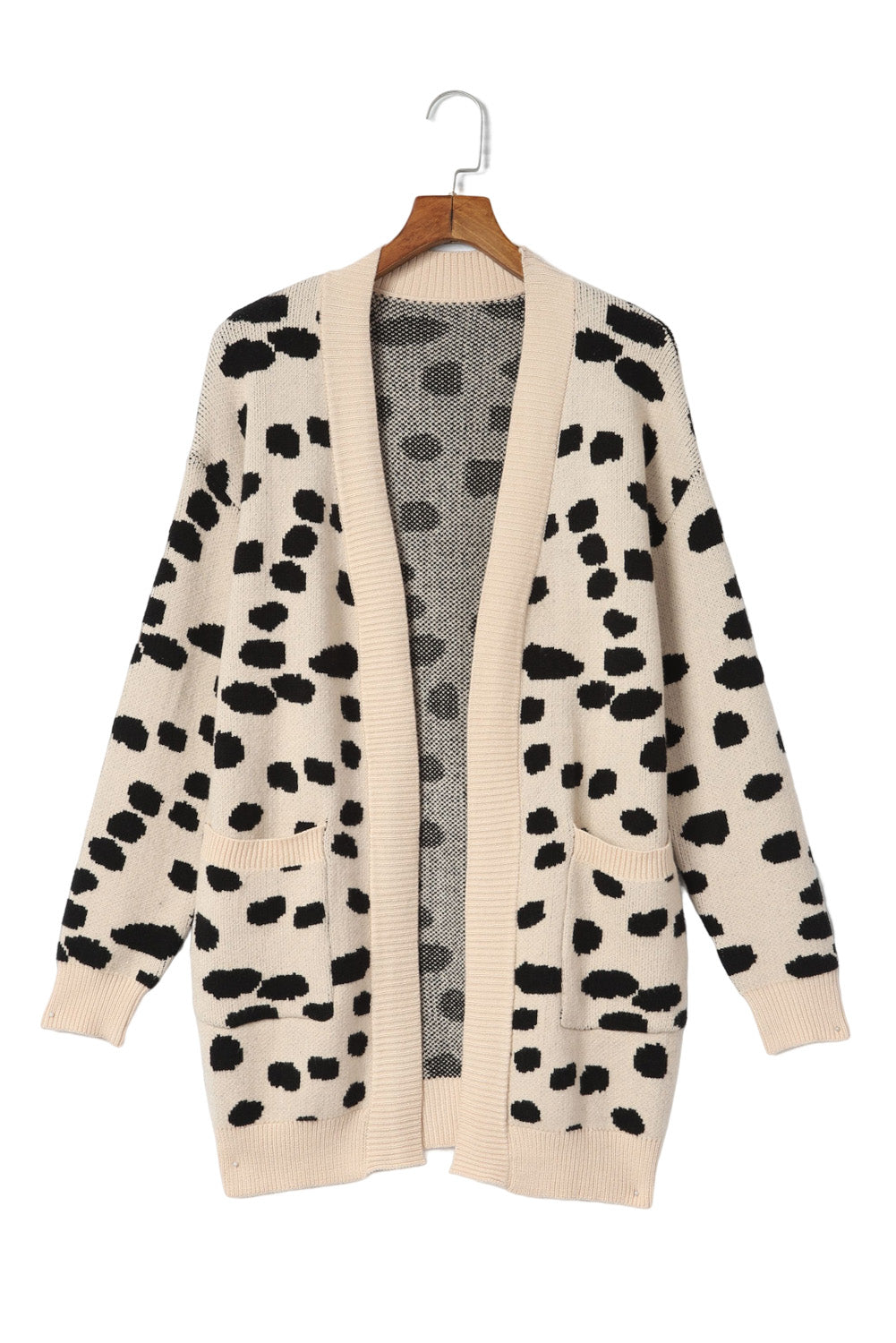 Leopard  Animal Spotted Pattern Open Front Cardigan