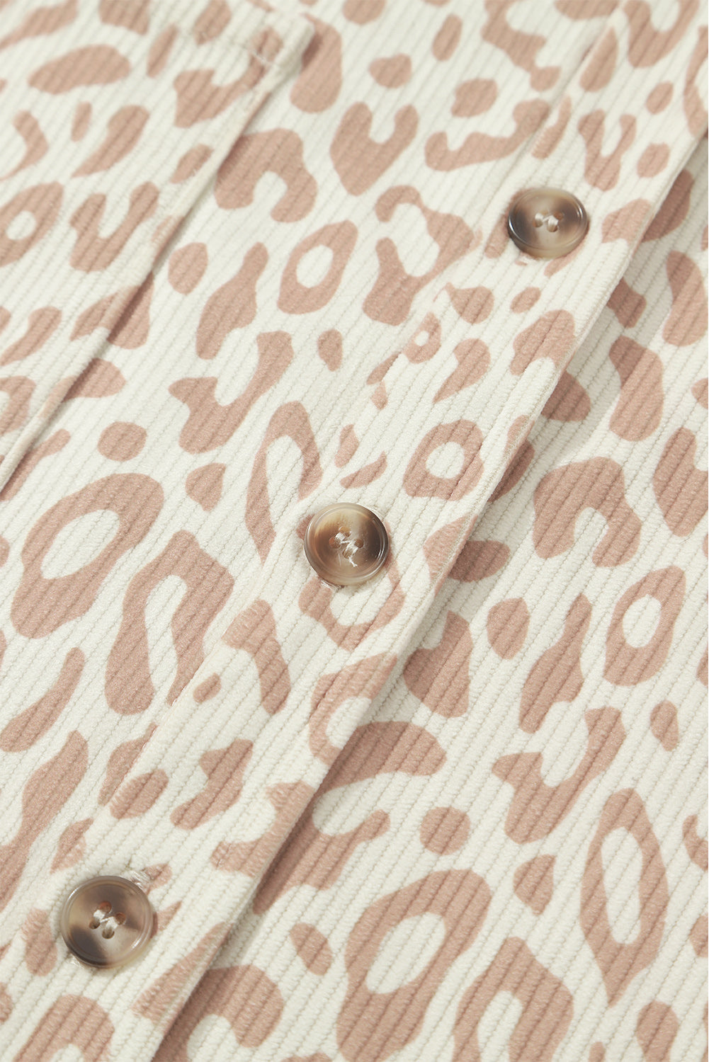 Leopard Corduroy Button Up Shirt