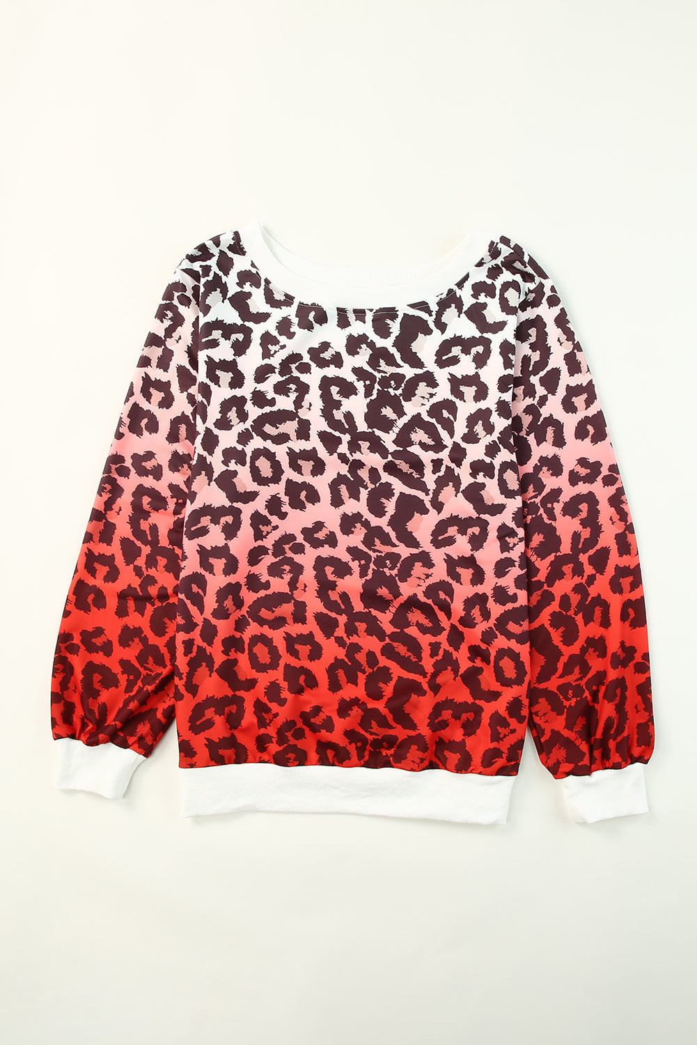 Leopard Gradient Long Sleeve Sweatshirt