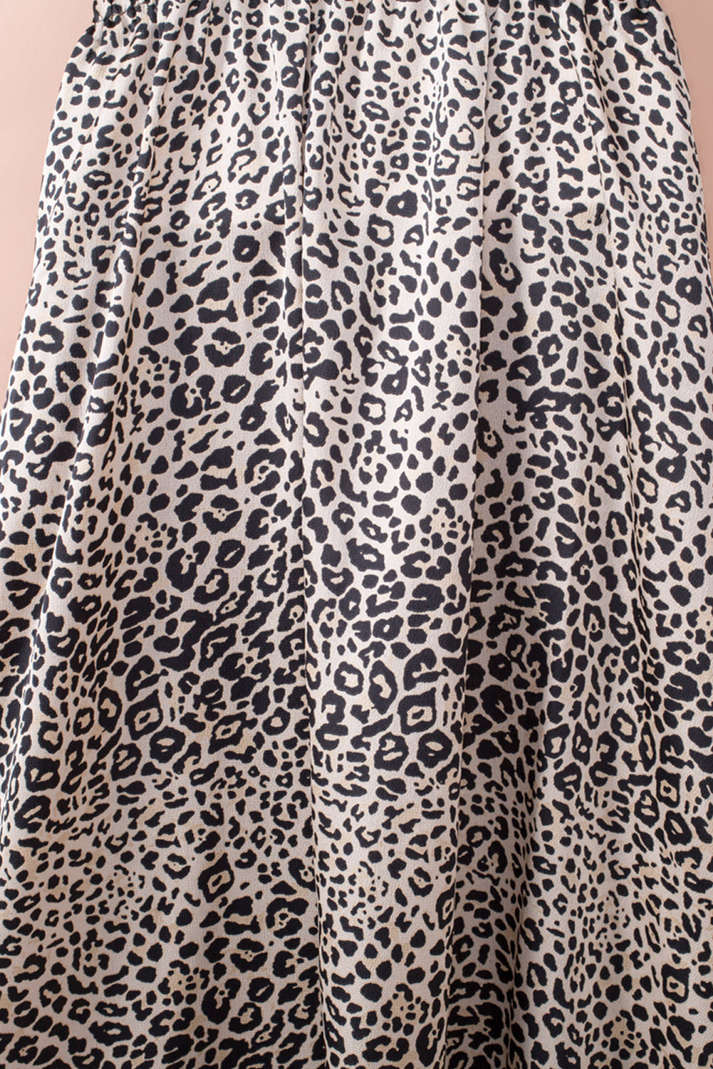 Leopard Leopard Print Cut-Out Open Back High Waist Midi Dress